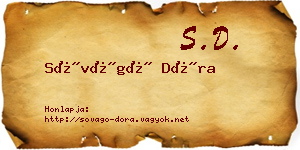 Sóvágó Dóra névjegykártya