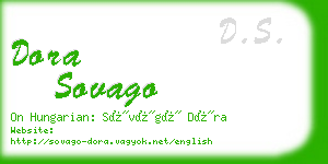 dora sovago business card